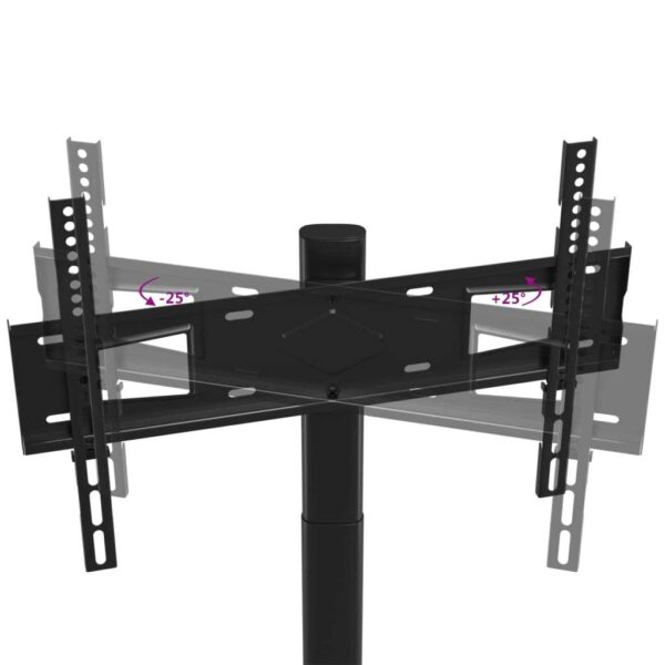 TV corner stand with 1 shelf for 32-65 inch TVs - Image 10