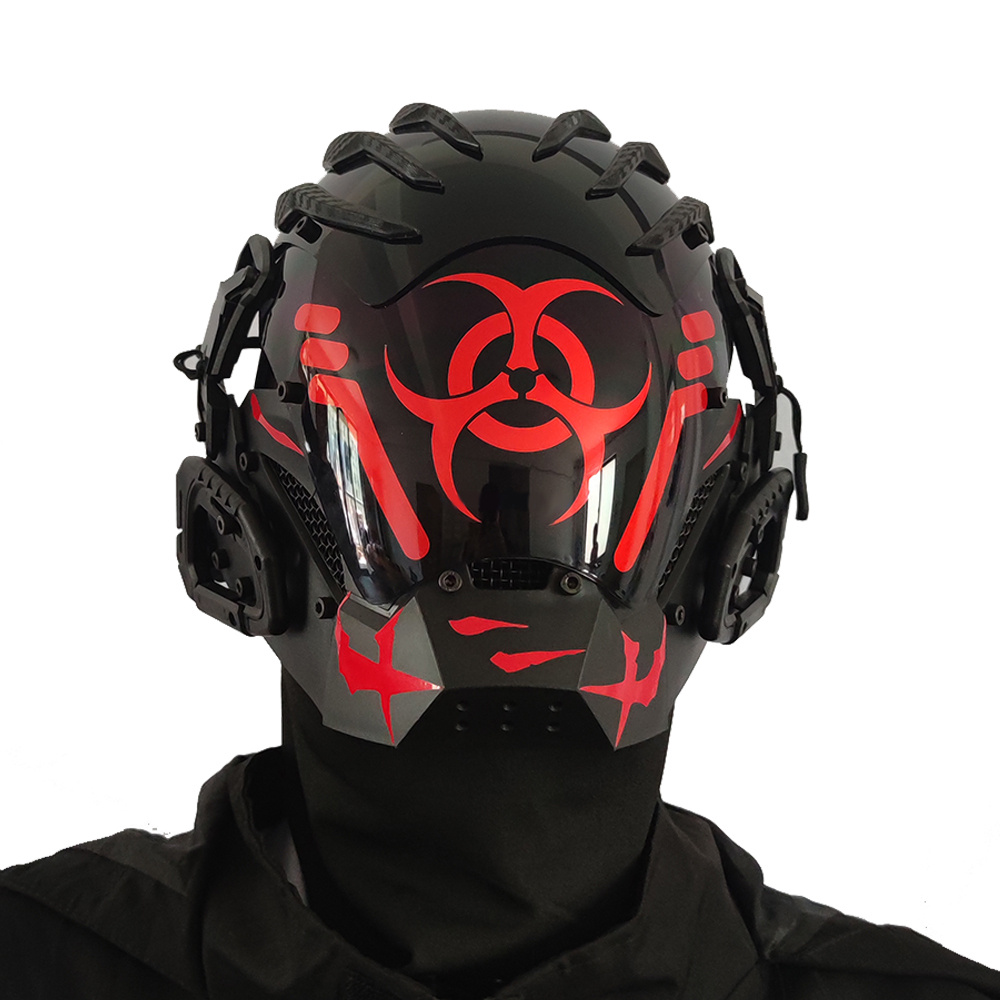 Bioweapon Black Mask Tech Creative Prop Mask Full Face - Image 3