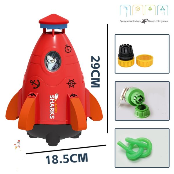 Kids Space Rocket Sprinkler Spinner - Image 13