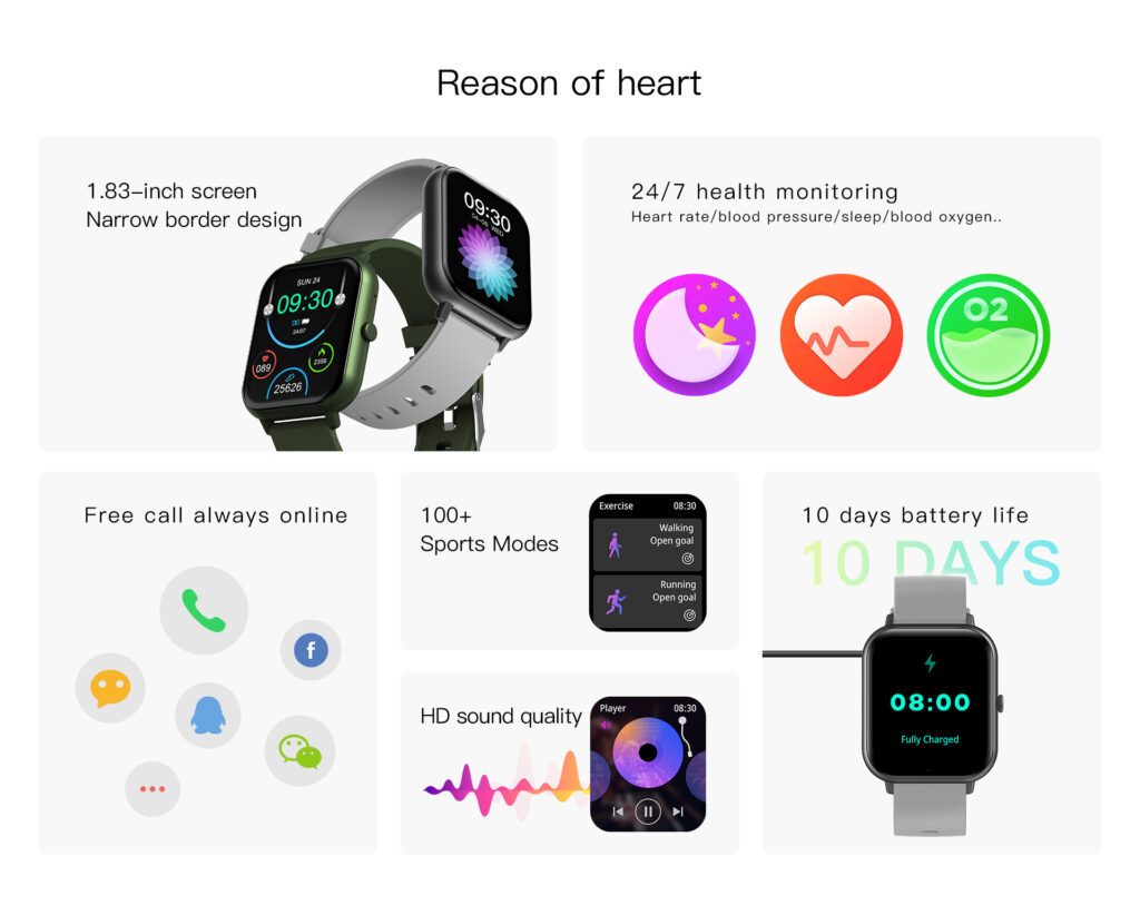 ZL54CJ Square Smartwatch Women BT Call Heart Rate Sport Mode Fitness Tracker Waterproof Smart Watch Men For IOS Android