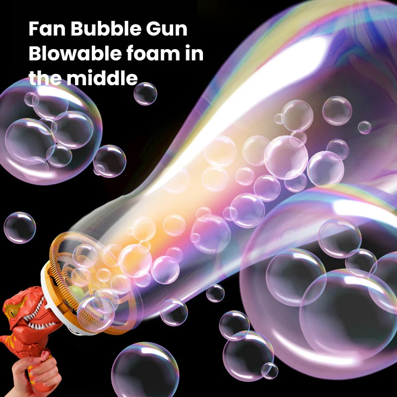 Fan Dinosaur Bubble Machine Bubble Blowing Toy Children