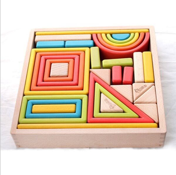 Rainbow Building Blocks Children's Baby Educational Creative Toys - Image 7