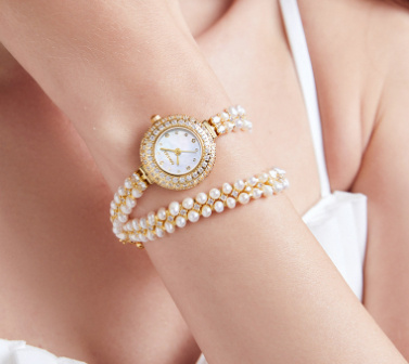 Freshwater Pearl Watch Affordable Luxury Fashion Jewelry Full Diamond Ladies - Image 7