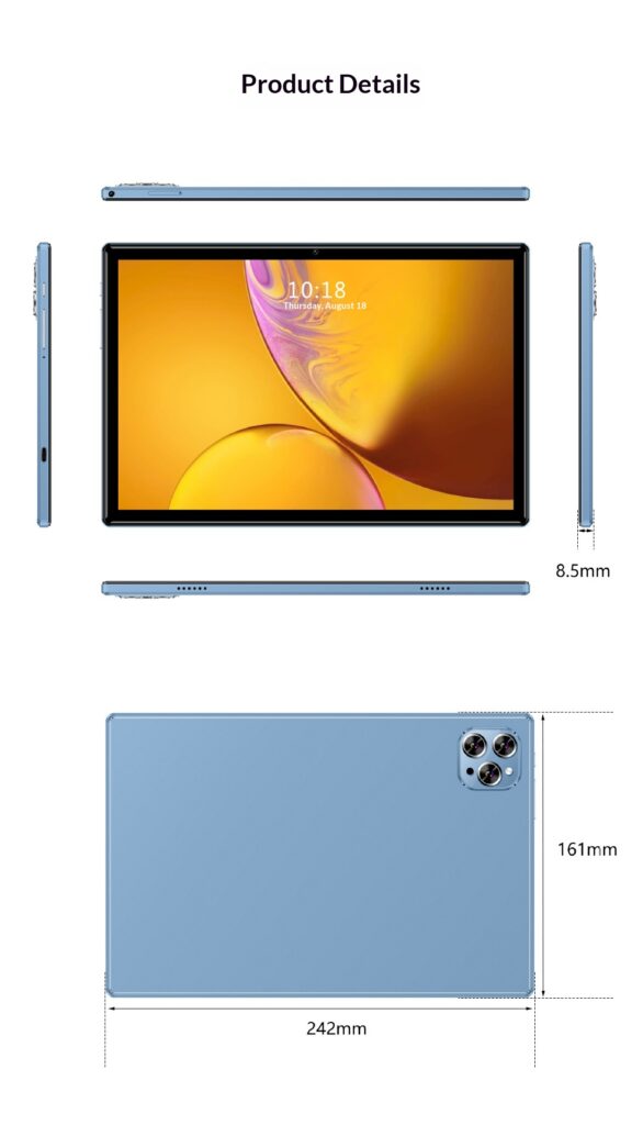 101-inch Tablet With A High-definition Large Screen For Gaming And Entertainment