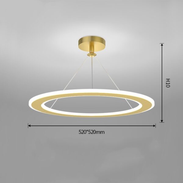 Simple Modern Circular Bedroom Study Chandelier - Image 21