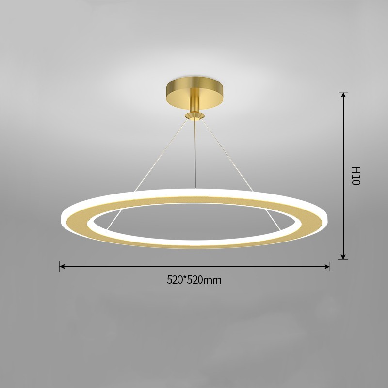 Simple Modern Circular Bedroom Study Chandelier - Image 21