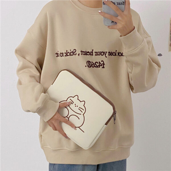 Embroidered Animal Cute Tablet Protective Sleeve Computer Tank Bag - Image 2