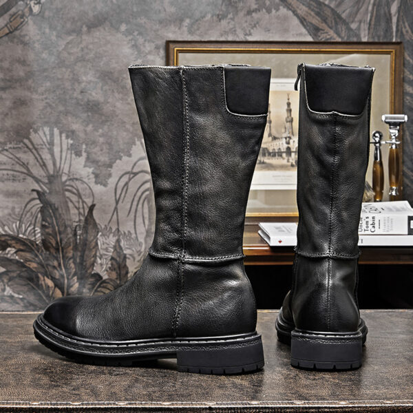 Men's Vintage Handmade Thick Sole Leather Boots - Image 19