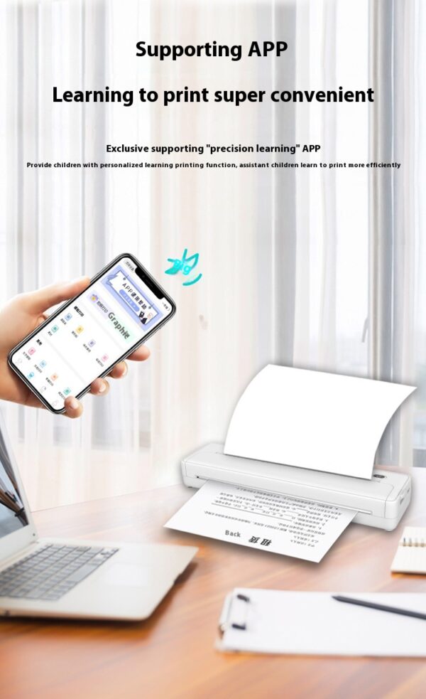 Cross-border A4 Printer Bluetooth Connection Wireless Mobile Phone Computer Office Home Portable Tattoo Printer - Image 27