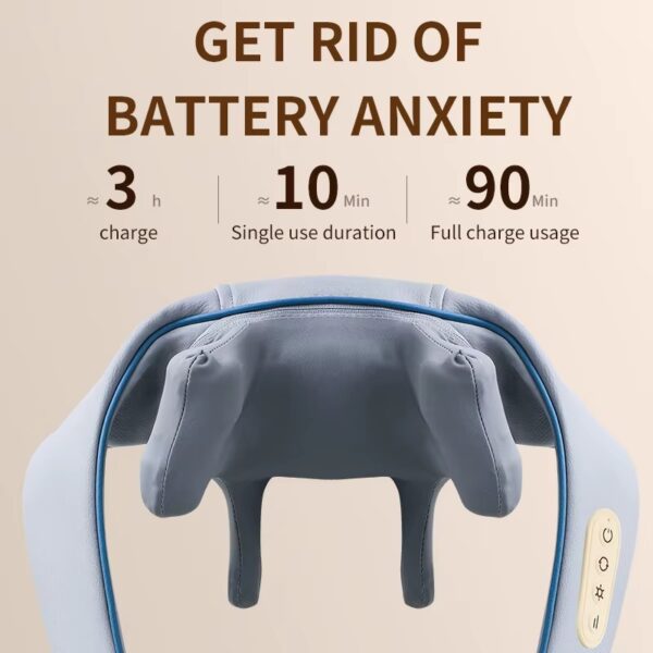 Electric Shiatsu Neck And Shoulder Massager Pillow Gift Idea For Men & Women Portable Neck Massage Pillow - Image 2