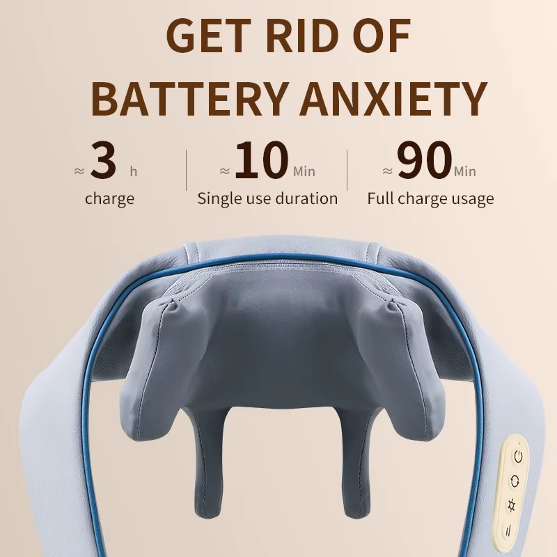Electric Shiatsu Neck And Shoulder Massager Pillow Gift Idea For Men & Women Portable Neck Massage Pillow - Image 2