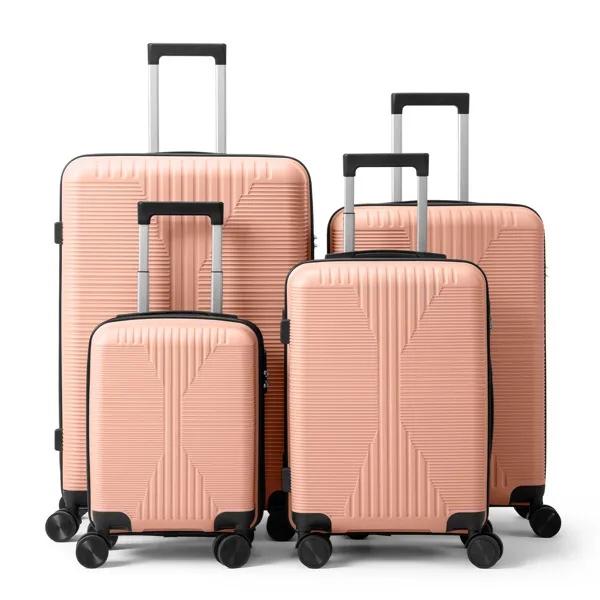 Non-TSA Customs Lock Four-in-one PP Trolley Suitcase, Available In 16in, 20in, 24in, And 28in Sizes, In Pink - Image 6