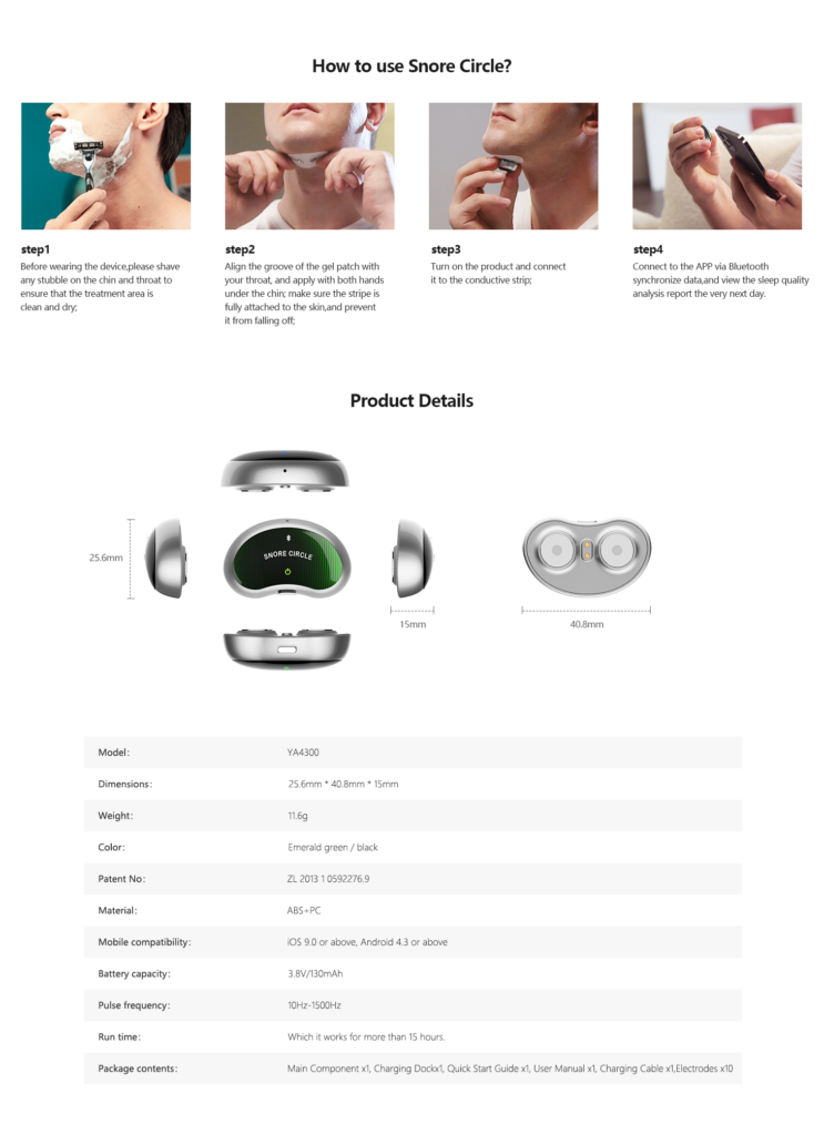 Smart Anti Snoring Device Electronic Muscle Stimulator Pro