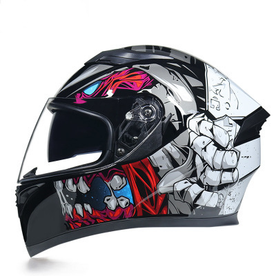 Motorcycle Helmet Anti-fog Dual Lens Full Face Helmet Cool Street Car Bluetooth Protective Helmet - Image 50