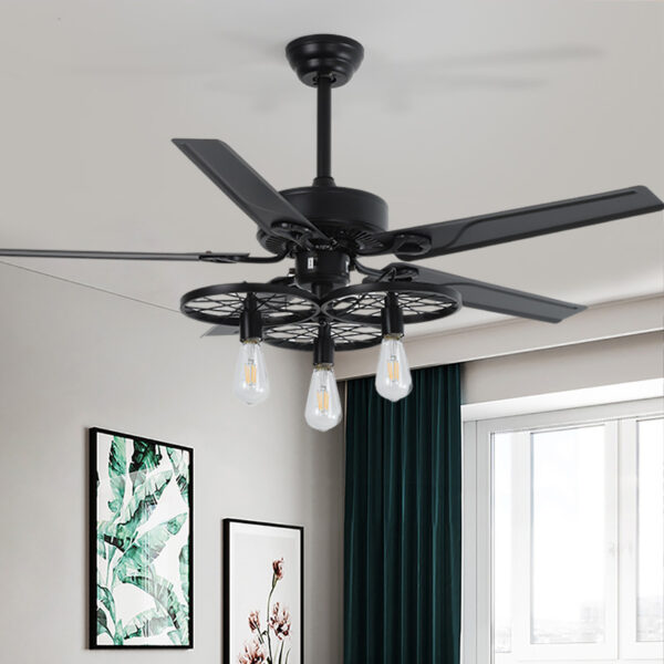 Retro Industrial Fan Lamp Ceiling Fan Lamp - Image 2