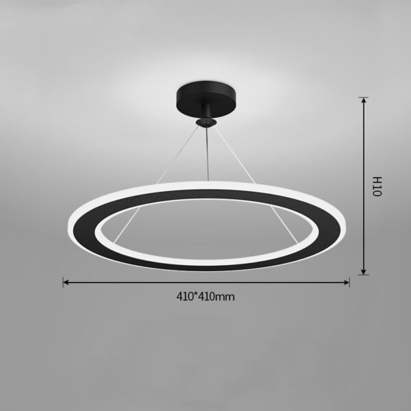Simple Modern Circular Bedroom Study Chandelier - Image 12