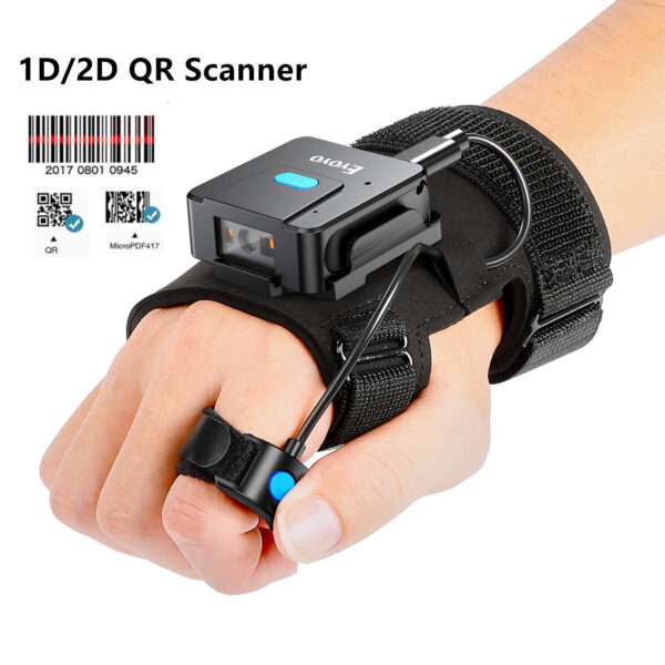 Portable Two-dimensional Wrist Barcode Scanner Gloves Bluetooth Scanner - Image 8