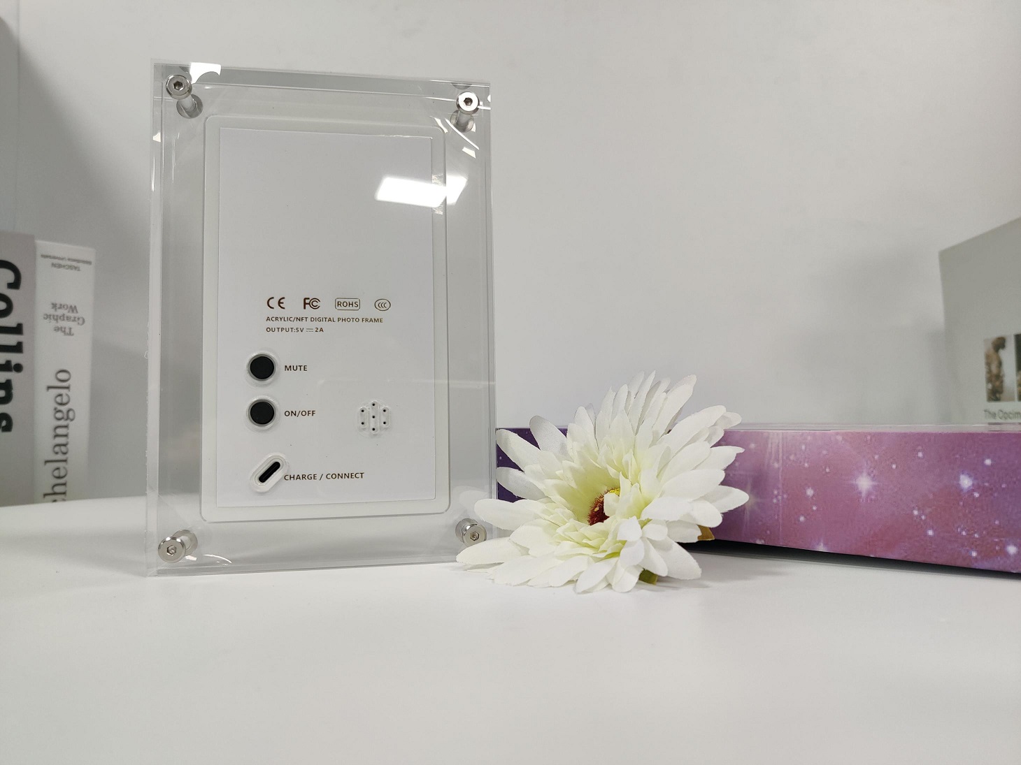 Acrylic Digital Photo Video Frame Battery New - Image 15