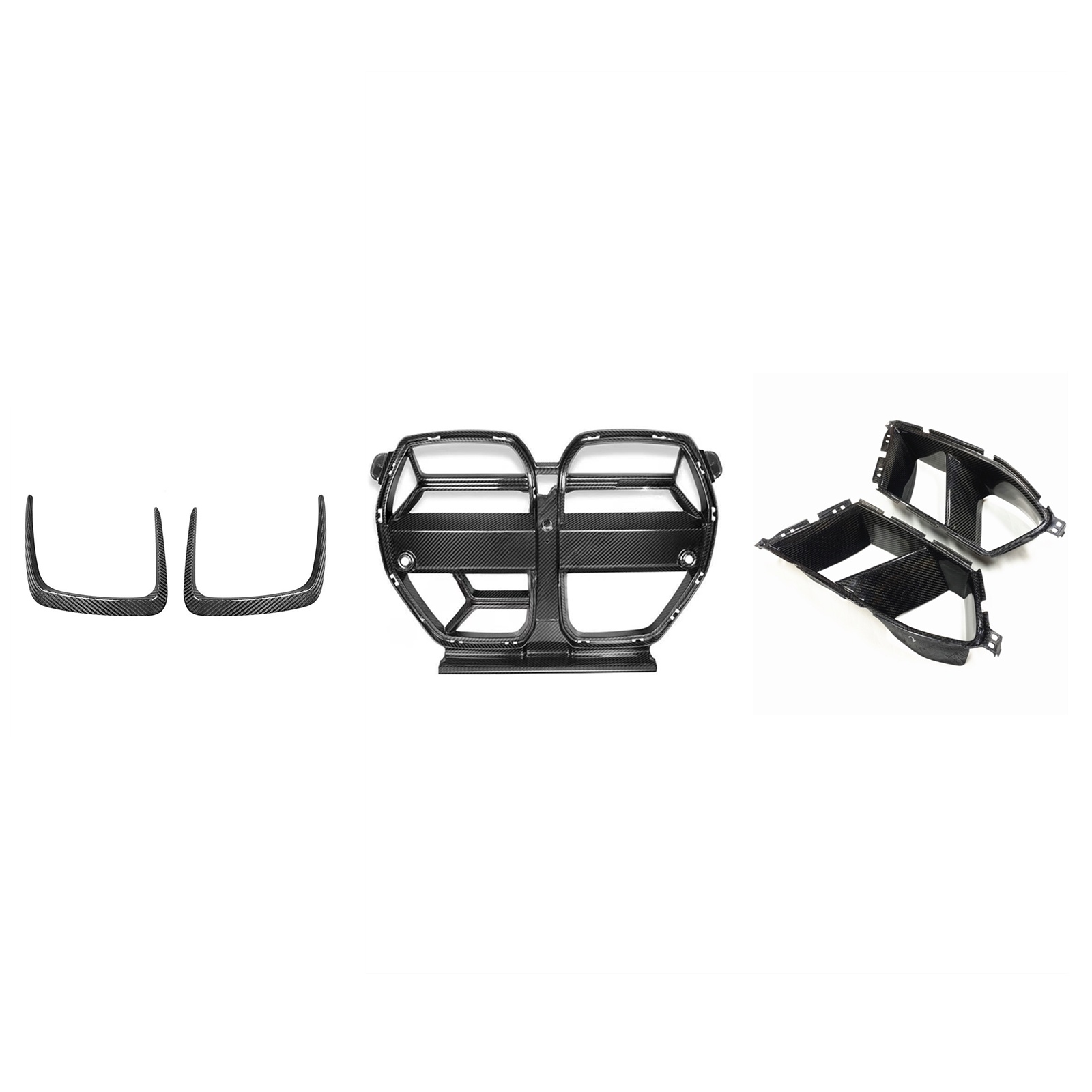 Automotive dry carbon fiber front bumper grille - Image 5