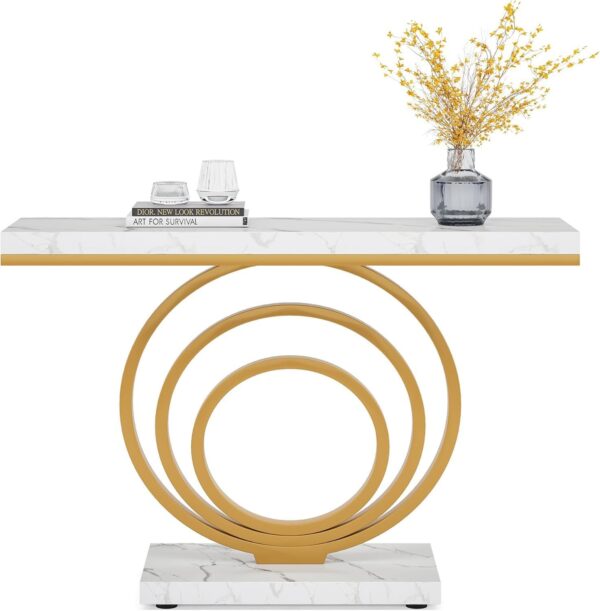 Console Table Gold Entryway Table - Image 5