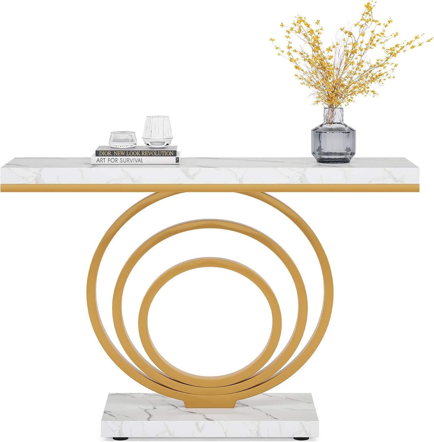 Console Table Gold Entryway Table - Image 5