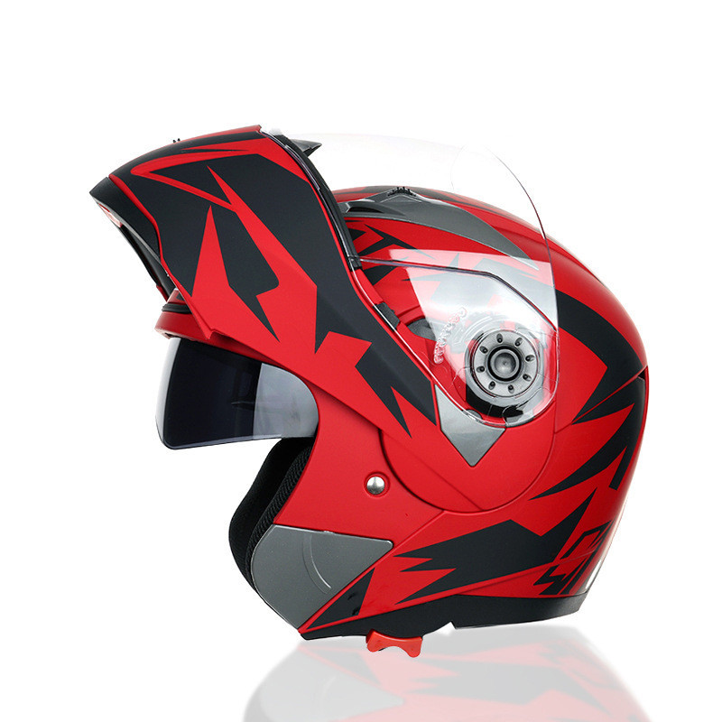Motorcycle Helmet Half Helmet Anti-fog Sunscreen Double Lens Full Face Helmet - Image 10