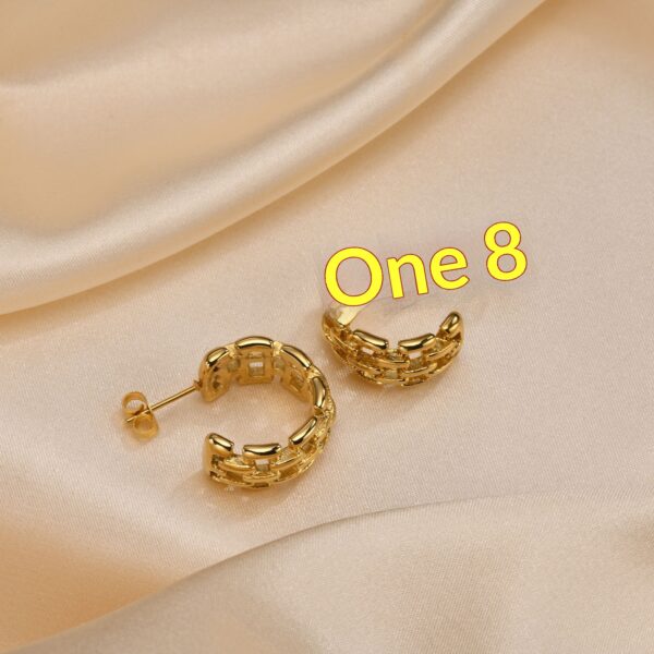 Elegant All-match Stainless Steel Earrings - Image 25