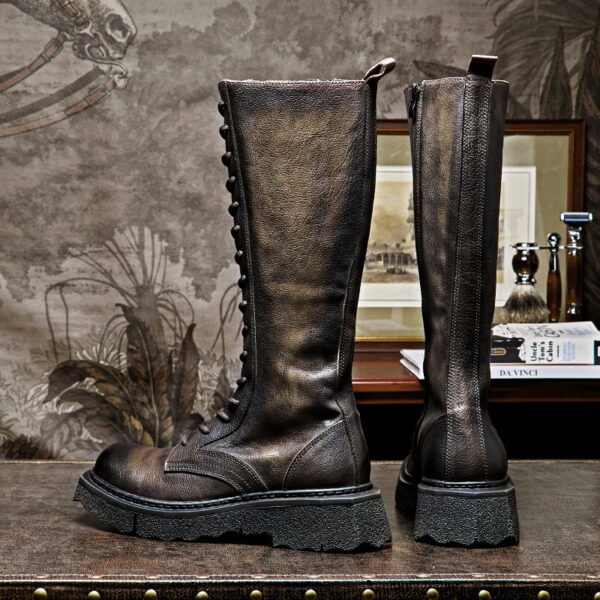 Men's Fashion Vintage Leather Martin Boots - Image 17