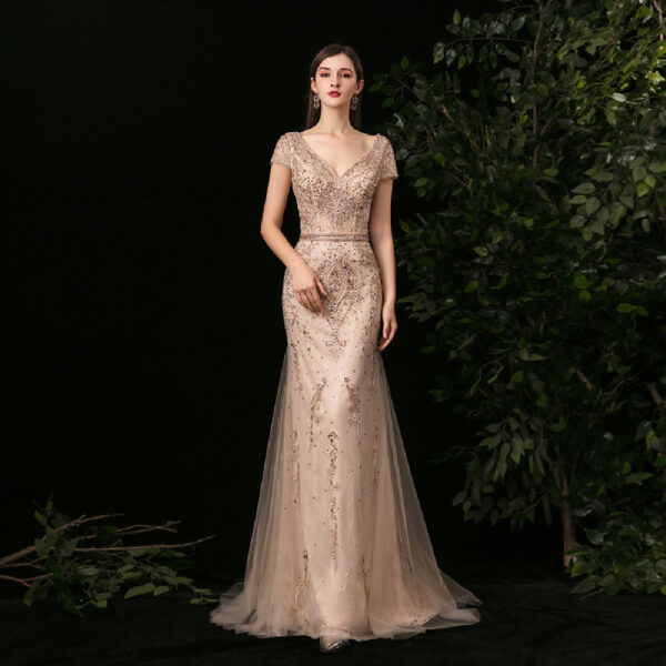 Atmospheric Fishtail Host Long Dress - Image 8