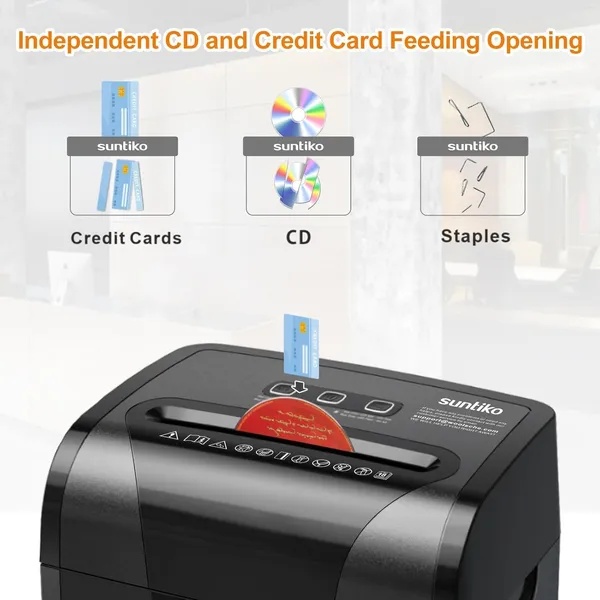 Woolsche Paper Shredder, 18-Sheet Cross Cut With 18 Liters Pull Out Bin, P-4 Security Level, Shred Paper And Credit Card, Durable&Fast With Auto Jam Proof System Shredder For Office - Image 5