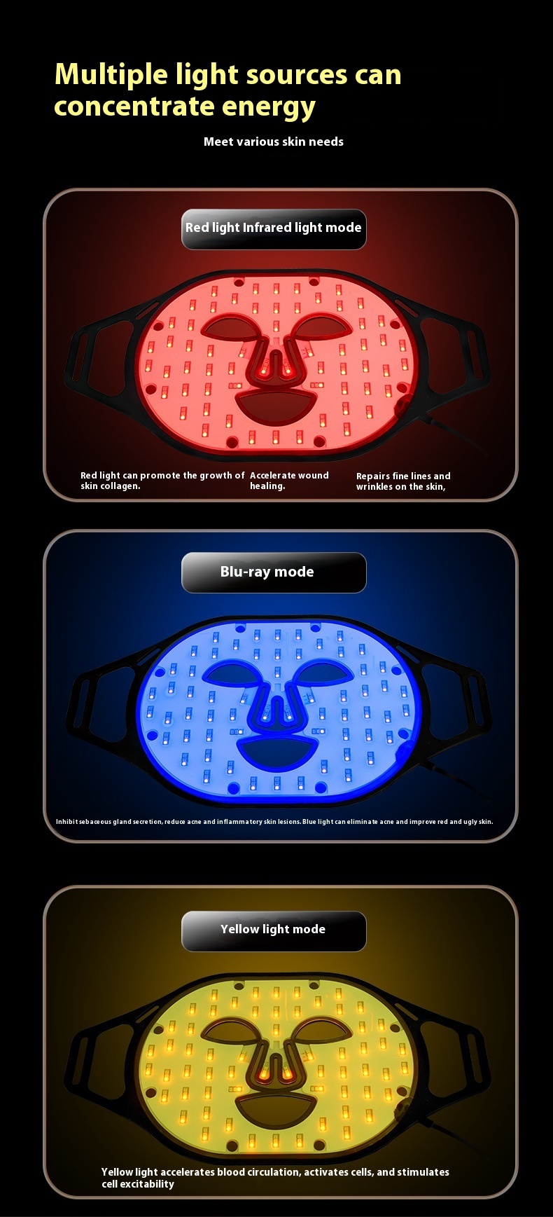 Red And Blue Everbright Bank Light Spectrum Mask Beauty Instrument - Image 8