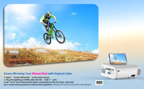 720p Portable Smart Projector P62 Supports Home Office HD Projector - Image 11