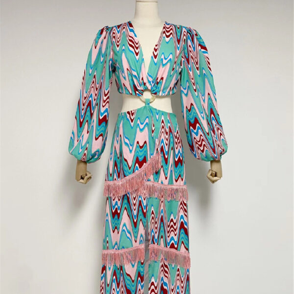Women's Fashion Personality V-Neck Dress
