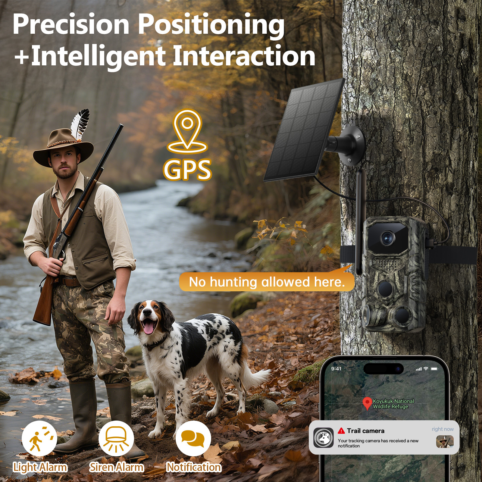 4G GPS Hunting Outdoor Trail Camera Wide Angle 4MP Camouflage Wildlife Deer Monitoring Solar Hunt Camera - Image 5