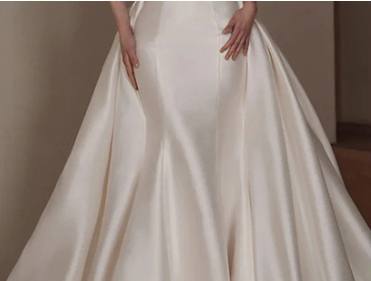 Women's Fashion Satin Fishtail Main Wedding Dress - Image 8
