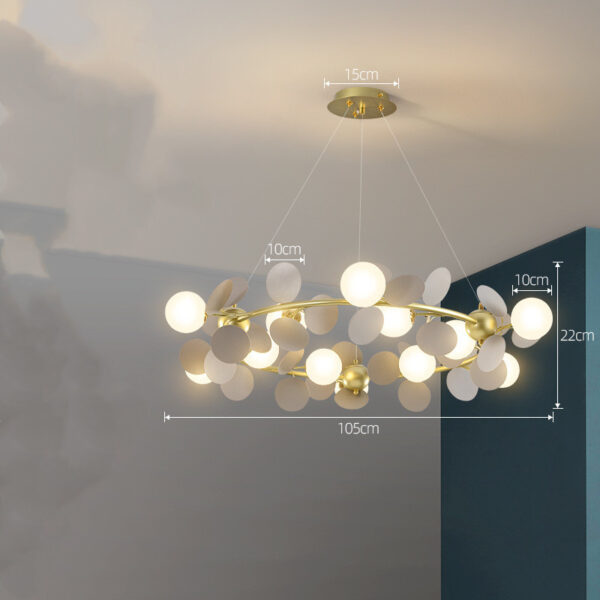 Nordic Chandelier Modern Minimalist Living Room Bedroom Lighting - Image 40