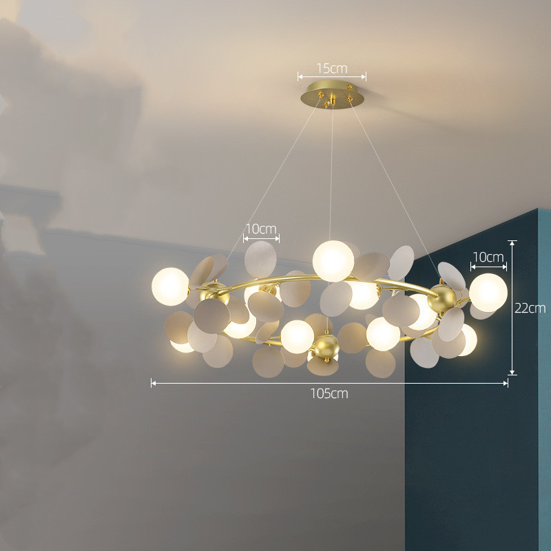 Nordic Chandelier Modern Minimalist Living Room Bedroom Lighting - Image 40