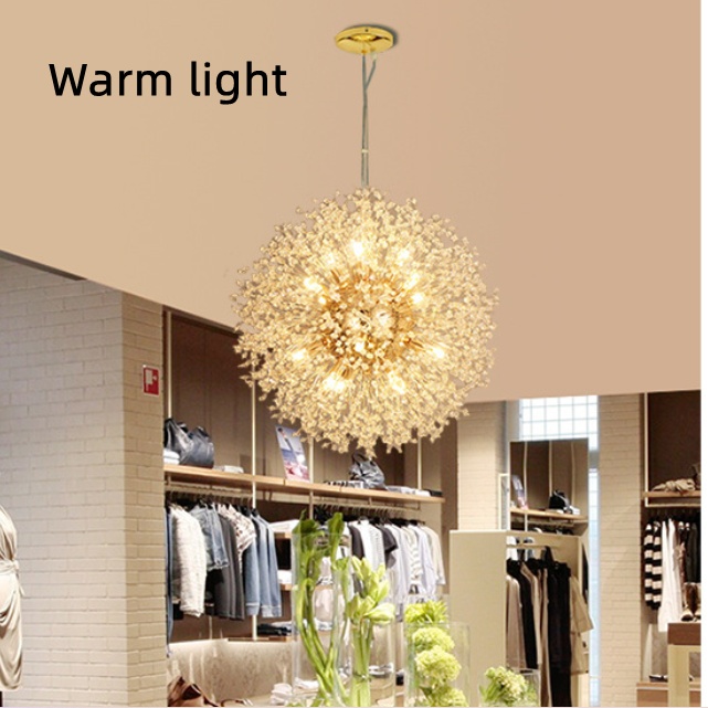 Dandelion Crystal Chandelier Restaurant Bedroom Clothing Shop Lighting - Image 29