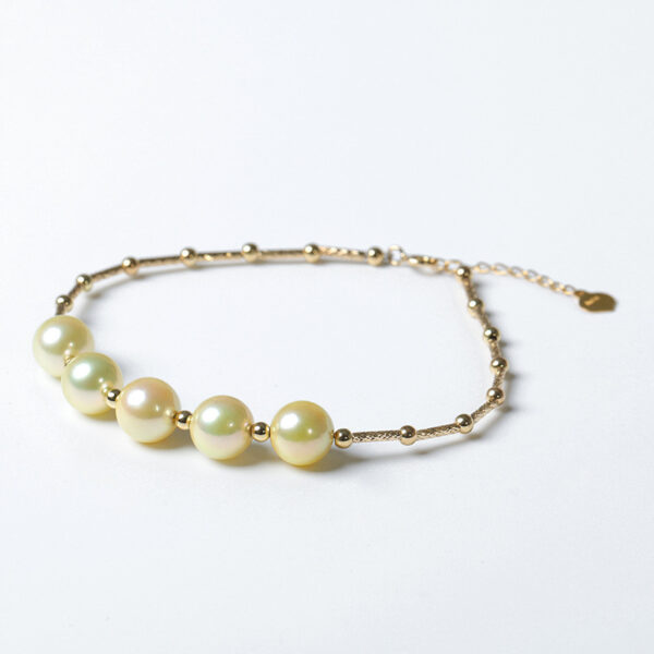 European And American New Light Gold Pearl Bracelet - Image 4