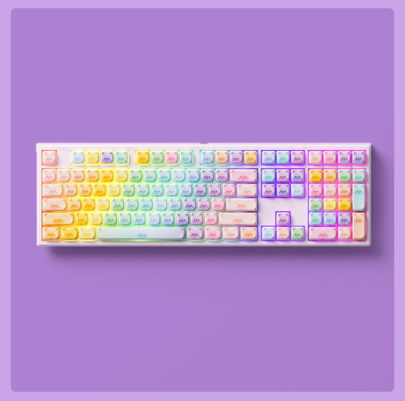 Colored Sugar Cat Mechanical Keyboard The Third Mock Examination Bluetooth - Image 18