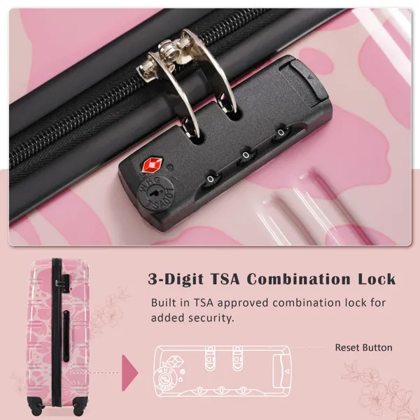 Hardshell Luggage Sets 3 Pcs Spinner Suitcase With TSA Lock Lightweight-20"+24"+28" Luggages - Image 2