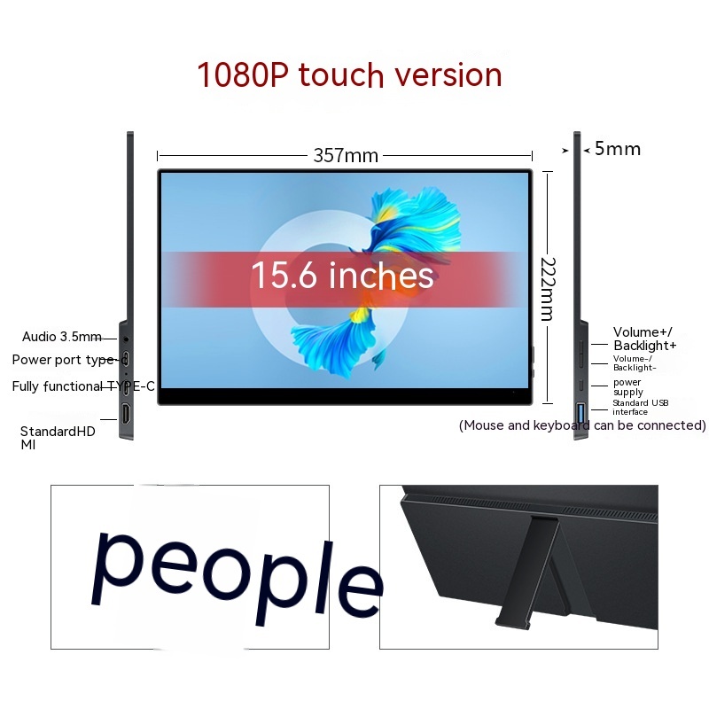Touch Portable Monitor Mobile Phone Computer Game External Expansion Screen - Image 15