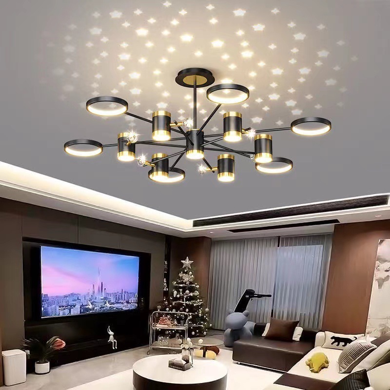Light Luxury Chandelier Nordic Star Lamp Combination Whole House Package - Image 1