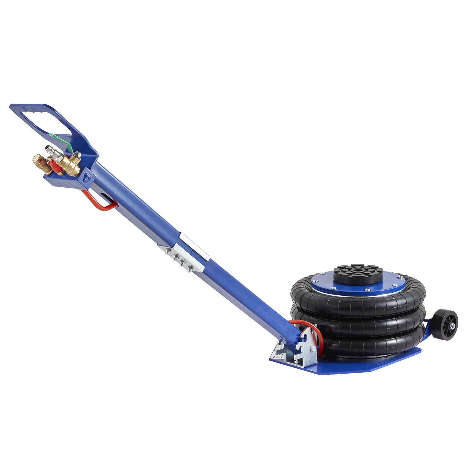 VEVOR Air Jack, 3 Ton 6600 Lbs Triple Bag Air Jack, Airbag Jack With Six Steel Pipes, Lift Up, 3-5 S Fast Lifting Pneumatic Jack, With Adjustable Long Handles For Cars, Garages, Repair Blue - Image 8