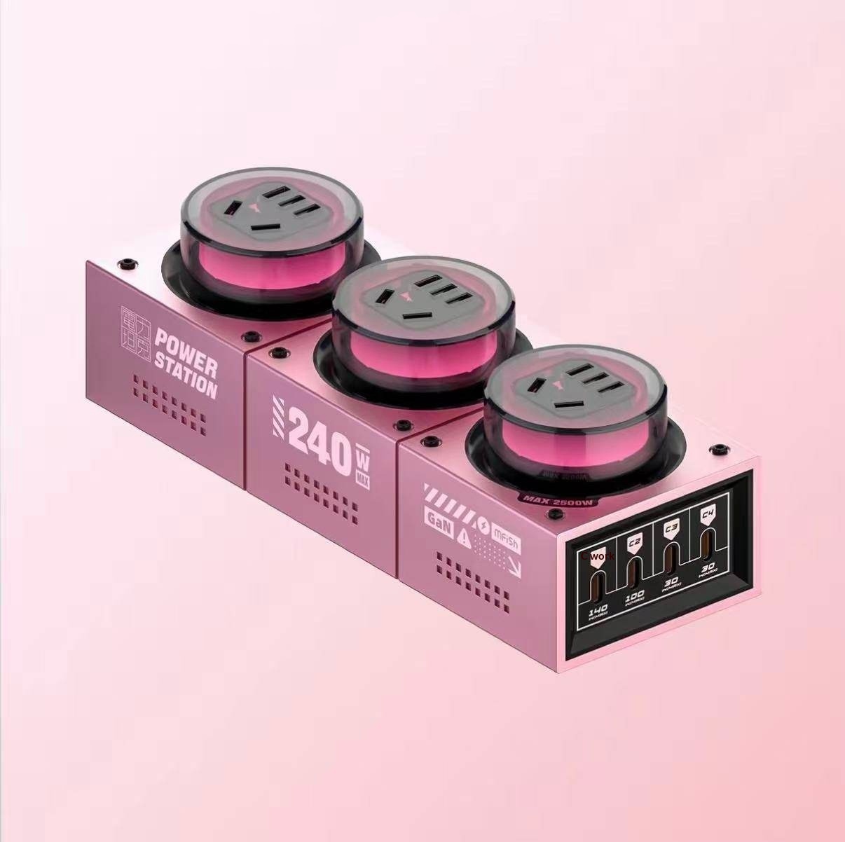 Charging Station Power Tank 240W GaN Desktop Power Strip - Image 8