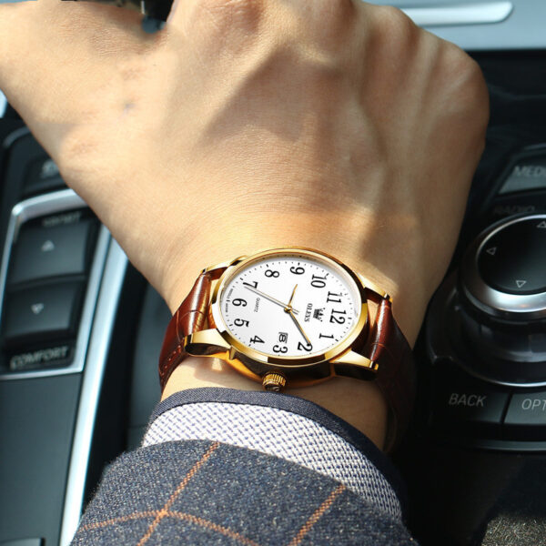 Waterproof Quartz Watch Digital Scale Simple Men - Image 7