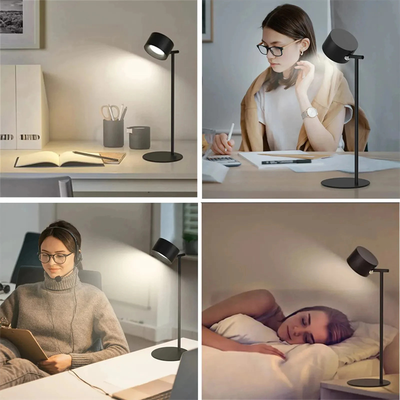 Magnetic Touchable LED USB Rechargeable Table Lamp 360 Rotate Cordless Remote Control Desk Lights Home Bedroom Wall Night Lamp - Image 8