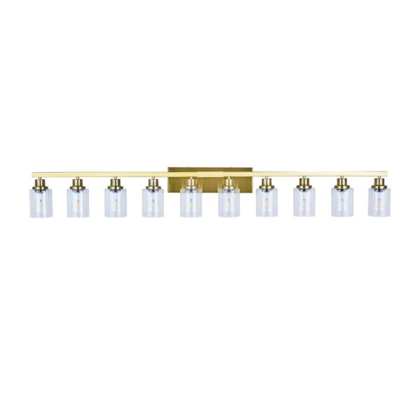10 Light Gold Vanity Lights For Mirror, 52inch Modern Gold Bathroom Wall Lighting For Bedroom, Living Room - Image 16