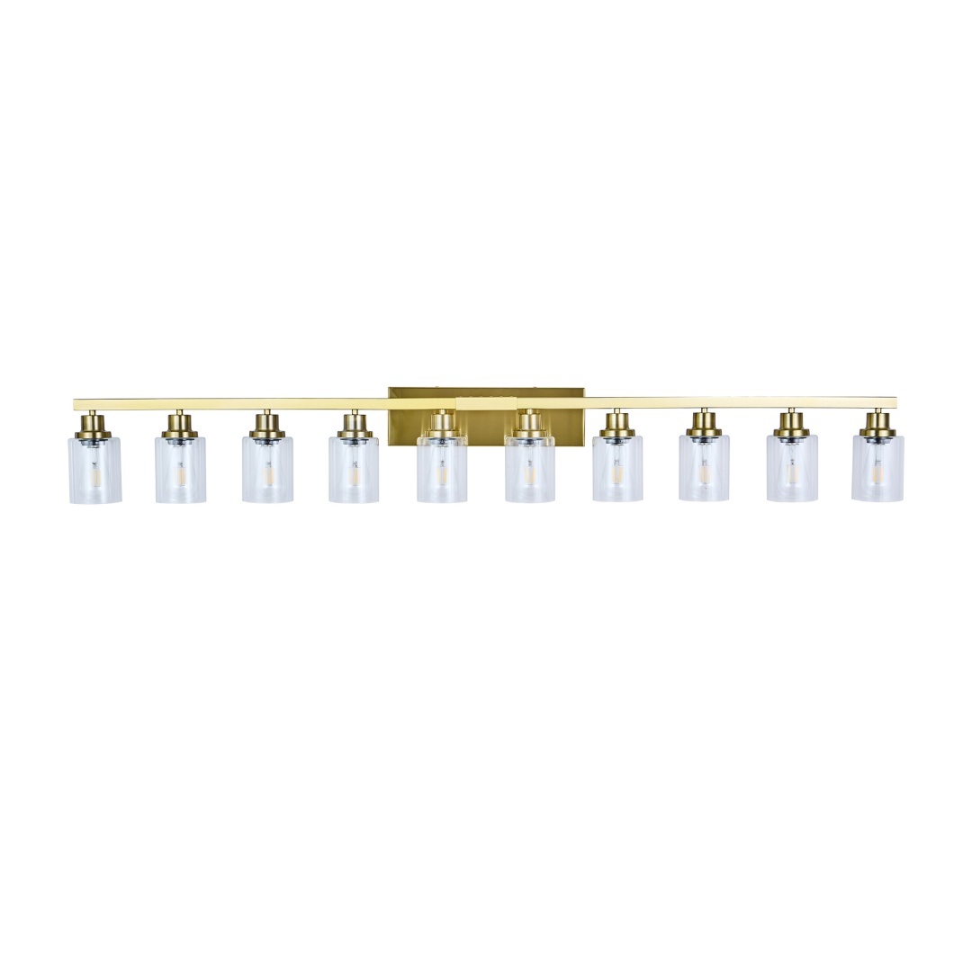 10 Light Gold Vanity Lights For Mirror, 52inch Modern Gold Bathroom Wall Lighting For Bedroom, Living Room - Image 16