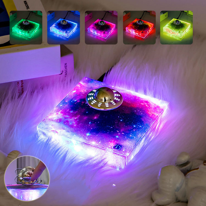 Levitating UFO Color Galaxy Lamp Magnetic Suspension UFO Star Light Creative Gift Decoration Home Decor - Image 1
